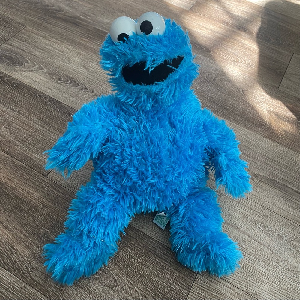 Fluffy Blue Cookie Monster Plush Toy